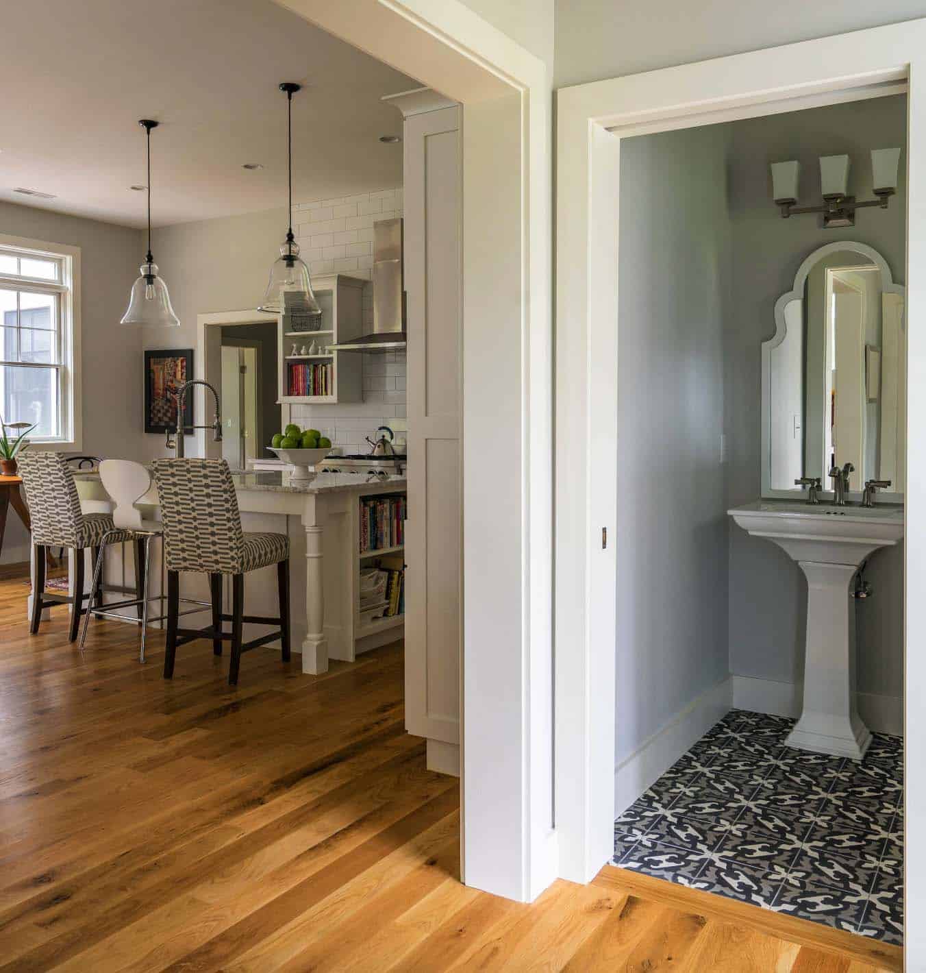 Modern farmhouse style nestled in an idyllic woodsy New England setting-8