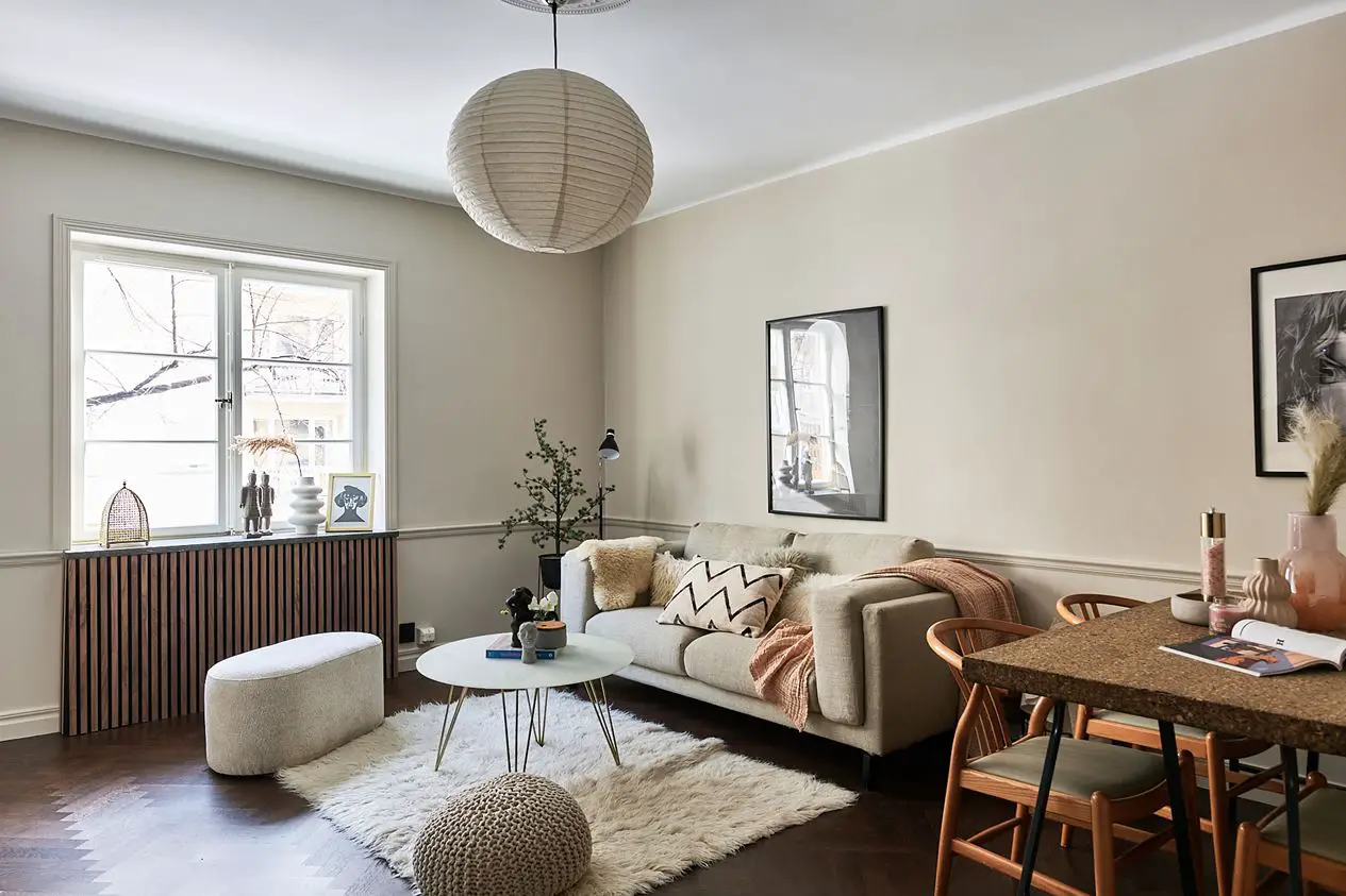 "斯德哥尔摩舒适小户型设计,开放厨房打造温馨生活空间"-1