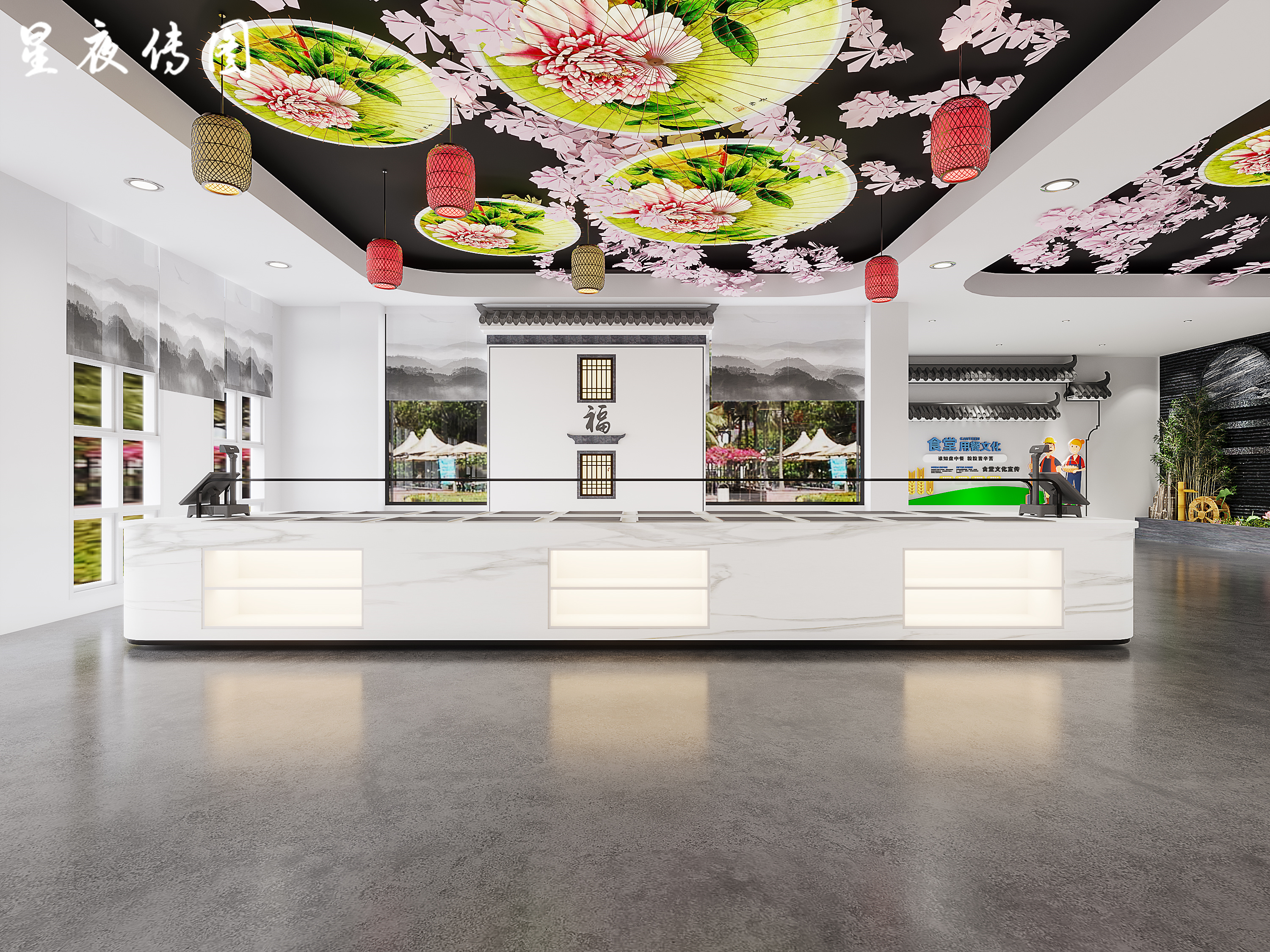 学校食堂室内设计-8