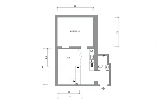 55 平米公寓惊奇布局，餐厅设在高处-14
