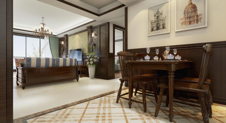 美式乡村风格小户型设计 | 稳重大气与清秀雅致的完美结合-5