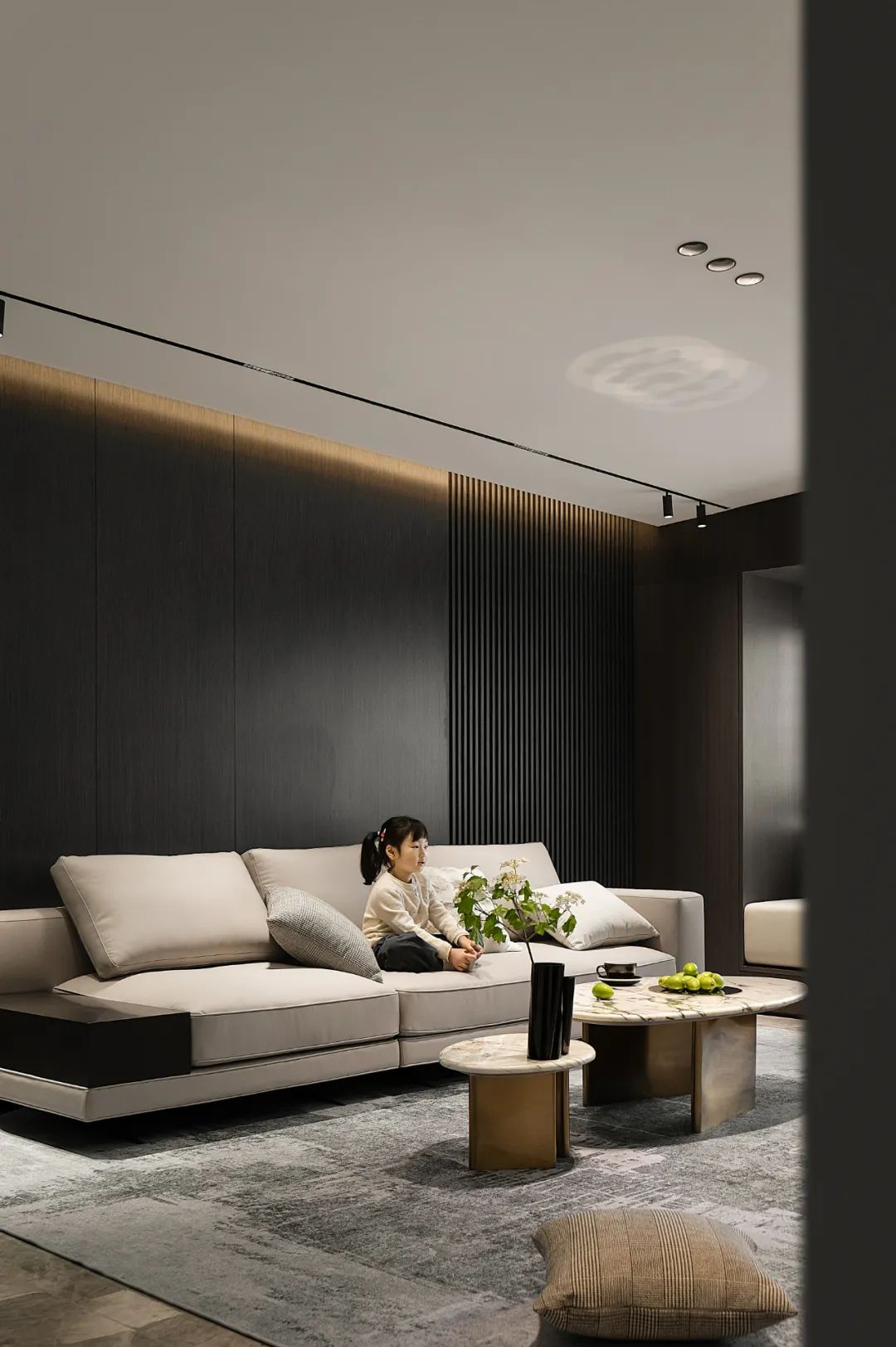 谁来了都说我家拉高了全小区颜值！180㎡大平层精装爆改，气质私宅就该这么装~-52