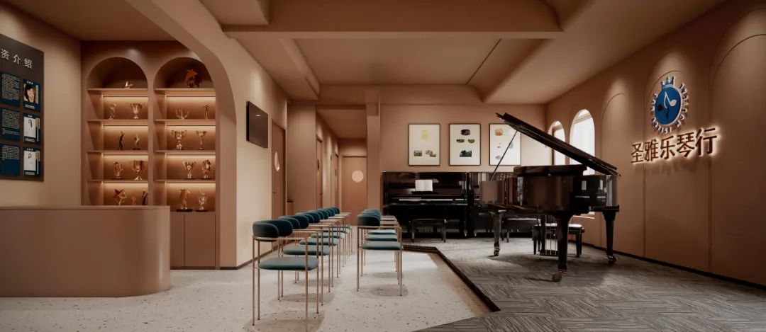 长沙圣雅乐琴行展厅丨中国长沙丨周笙笙建筑装饰设计-20