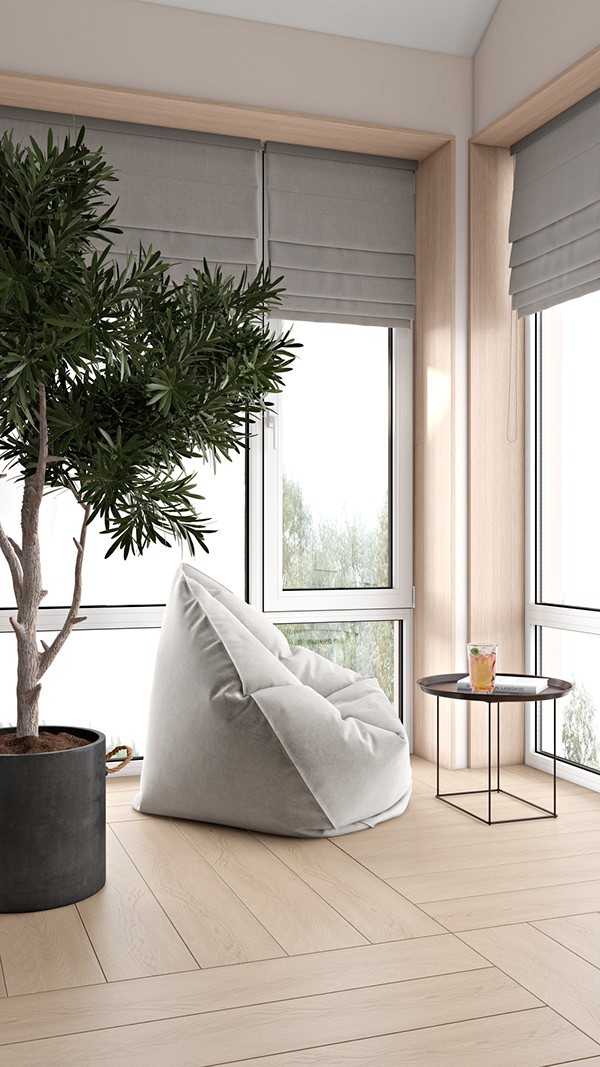 原木与浅灰色室内设计-31