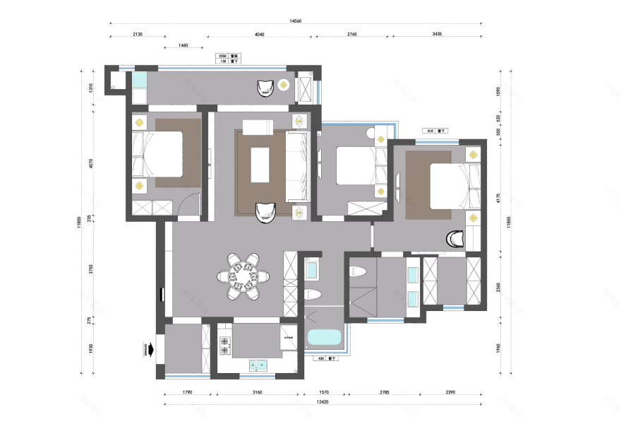 《境静·自然》现代私宅,自然纯粹材质打造舒适空间-2