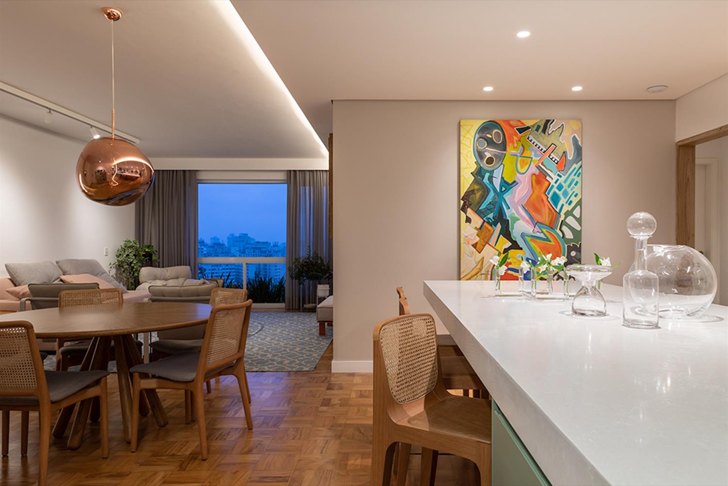 巴西 Apartamento Consolação | 木质美感与设计巧思的完美结合-3