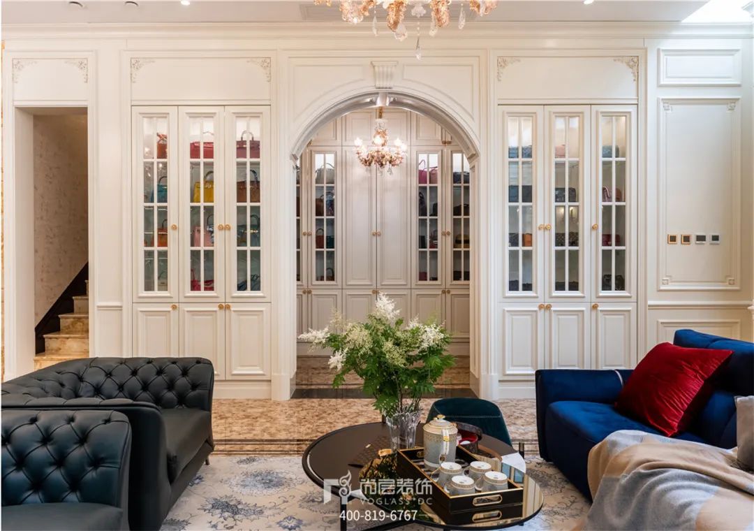 客厅不要电视，衣帽间放到地下，中式与法式混搭，我居然觉得很香...-14