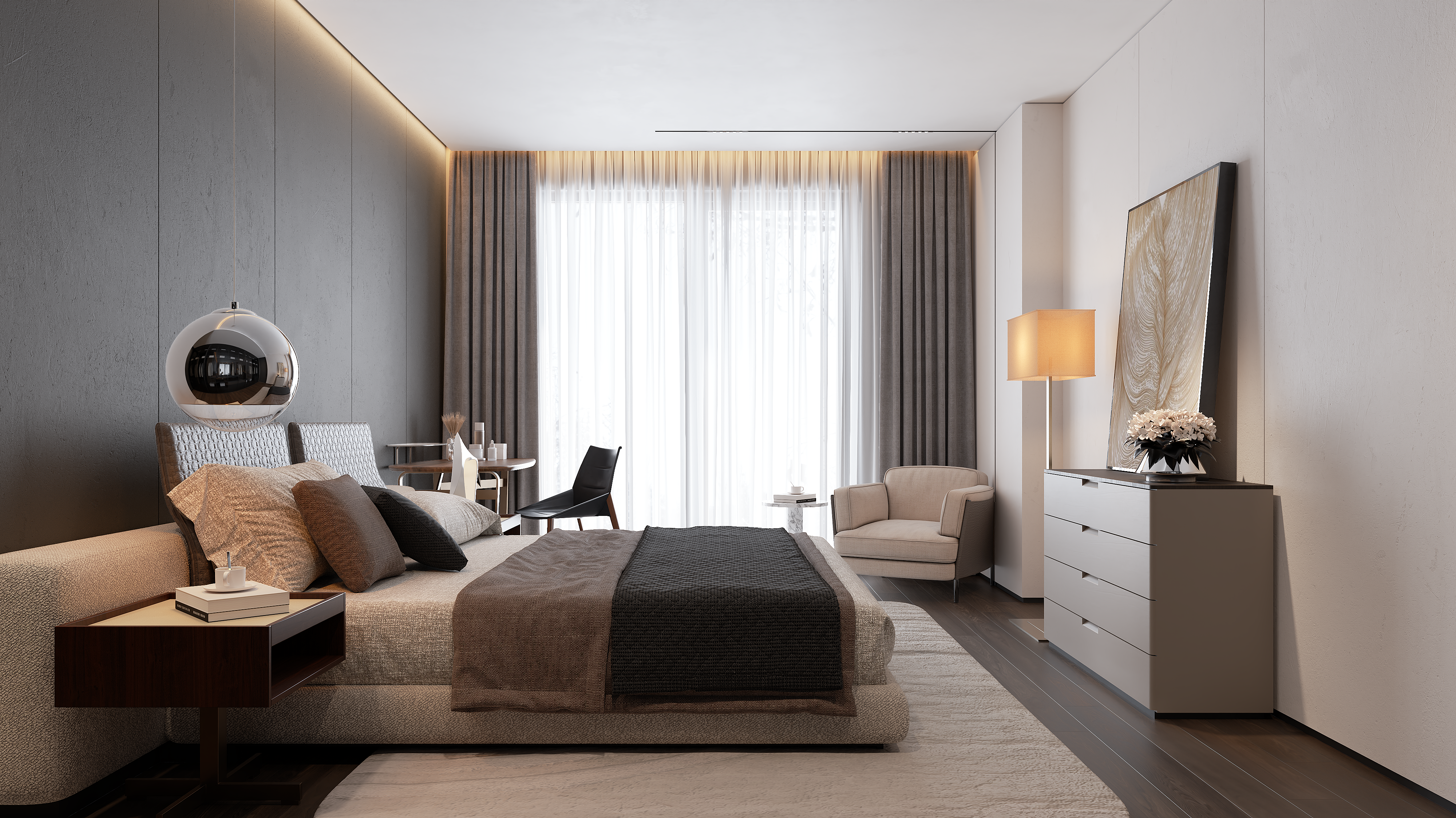 现代风平层带阳台-8