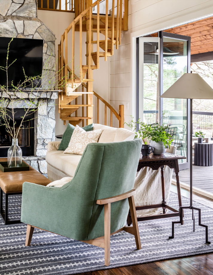 佐治亚州蓝岭湖畔老木屋改造项目丨美国佐治亚丨梅里韦瑟设计集团Kathryn McAdams-12