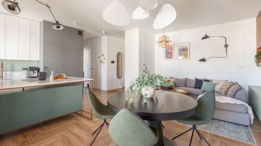 华沙莫科托夫95平公寓室内设计项目丨波兰华沙丨mJoy设计工作室(Renata Michałowicz负责)-1