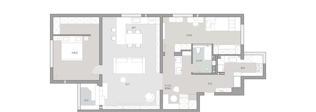 105㎡简约风，玩转通透格局秒变大横厅-74