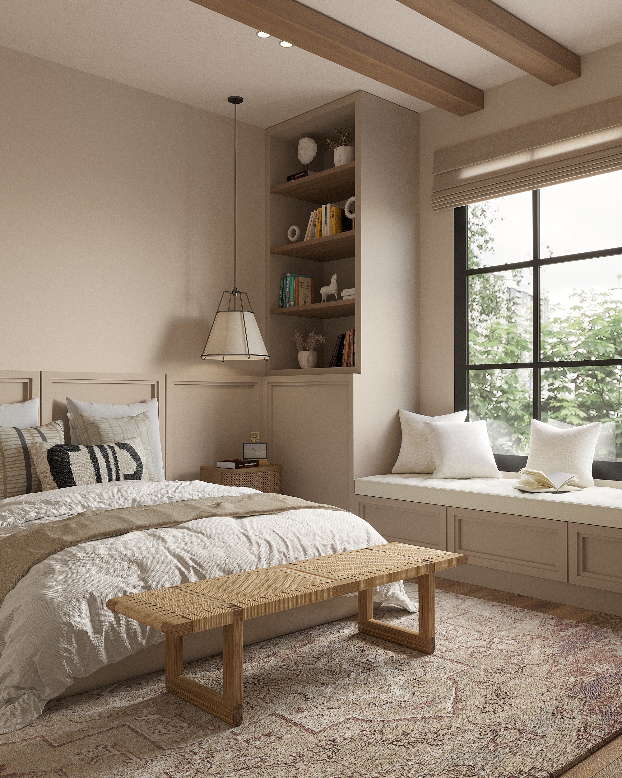 浅色调卧室室内设计-1