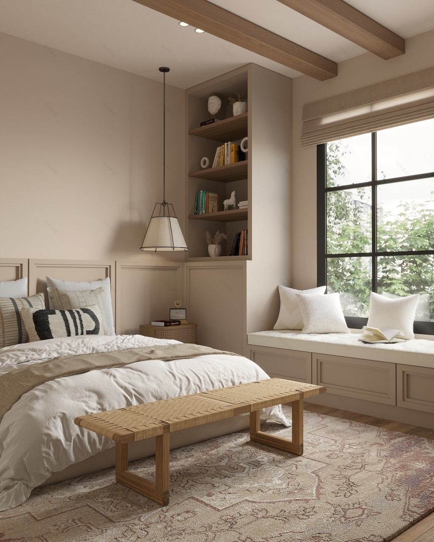 浅色调卧室室内设计-1