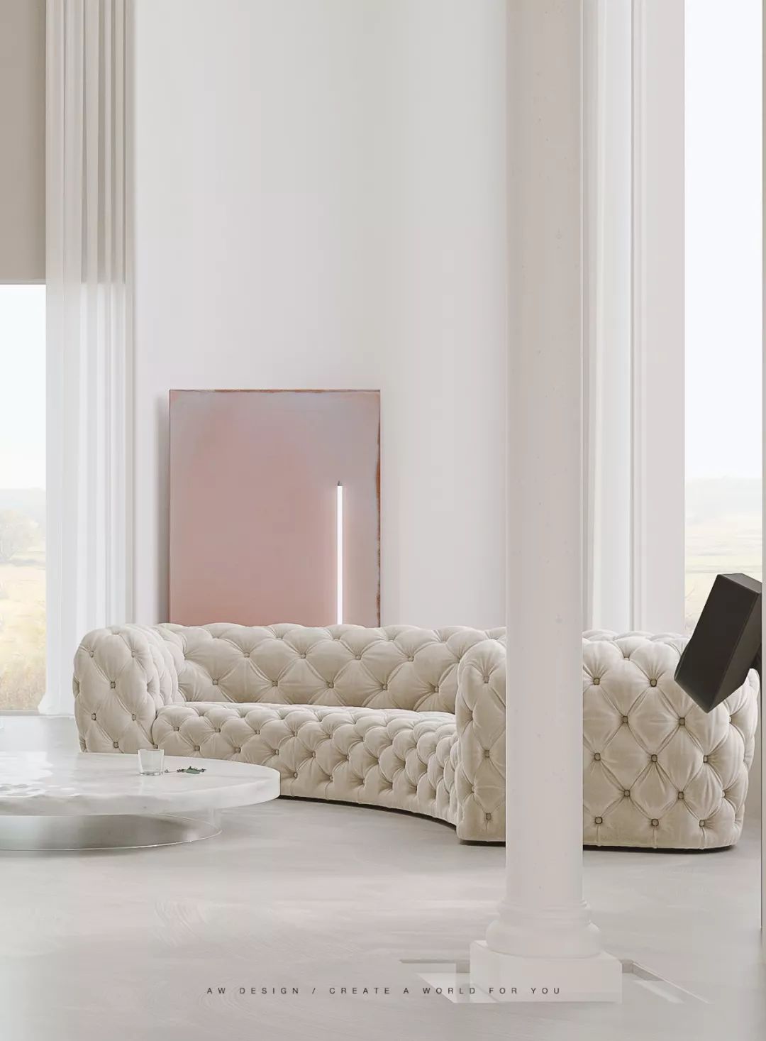 平衡几何与色彩的私宅空间-17