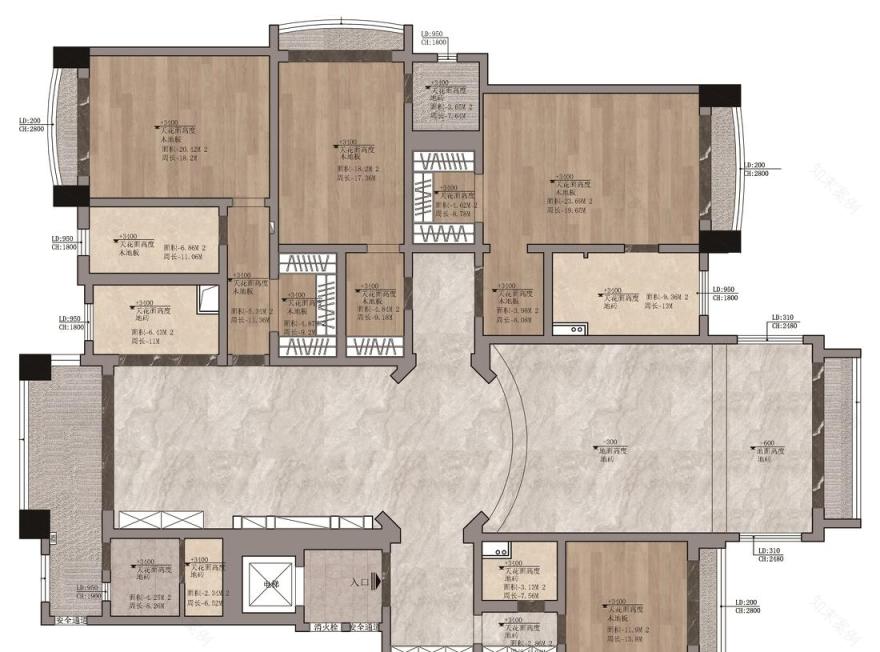 现代轻奢平层设计-0