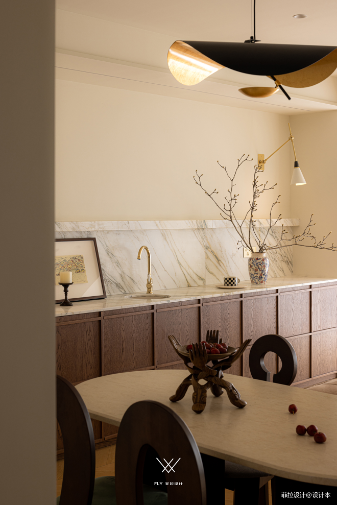 装修还得看90后：两人一猫住100㎡，开放布局的奶油中古家-58