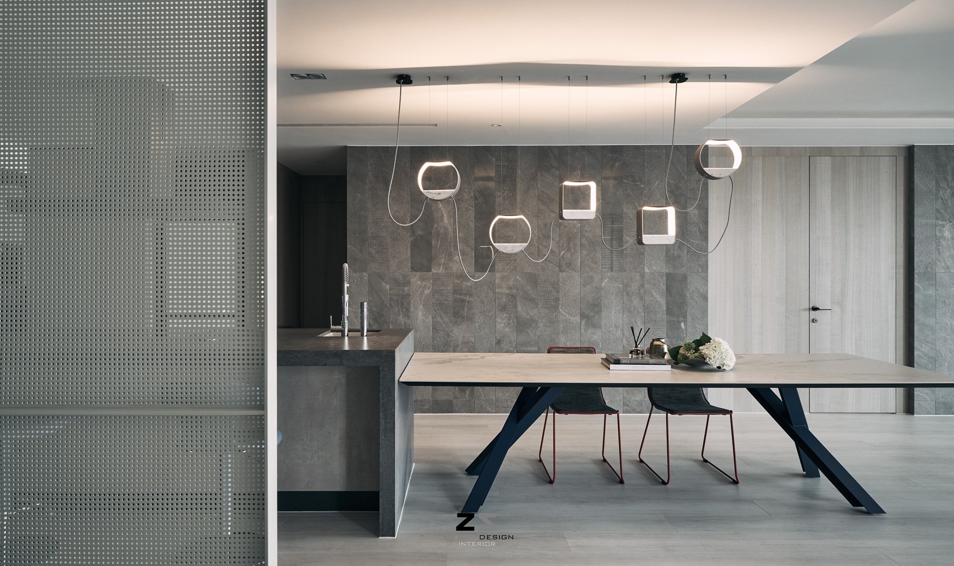 台中 L 宅 | 灰色调 Z 轴空间设计，双向沙发打造趣味动线-14