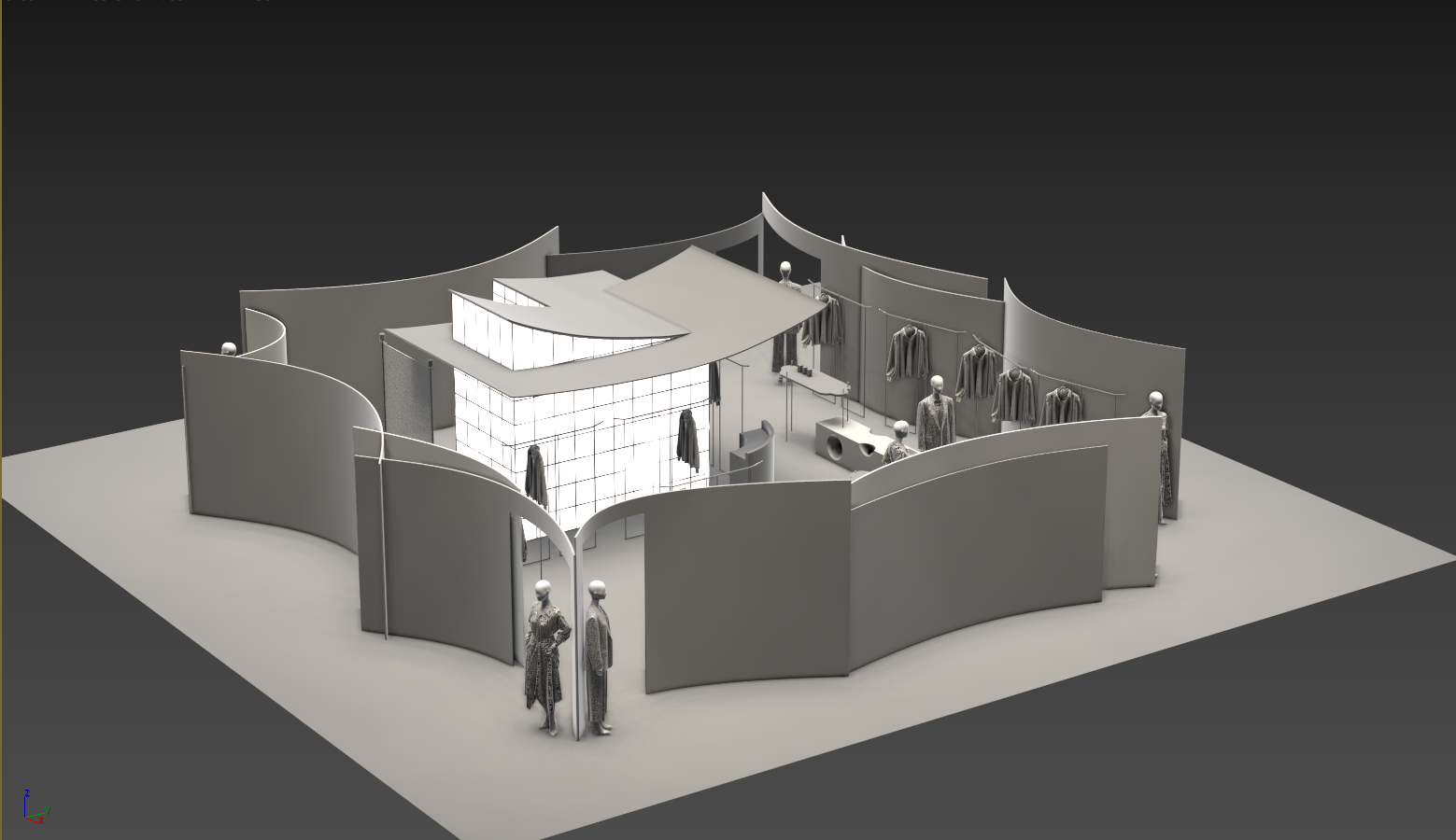 快闪空间·平面布局图·模型推演-4