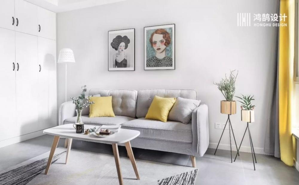镇江鸿鹄设计丨平层丨鸿鹄设计  75㎡北欧-0