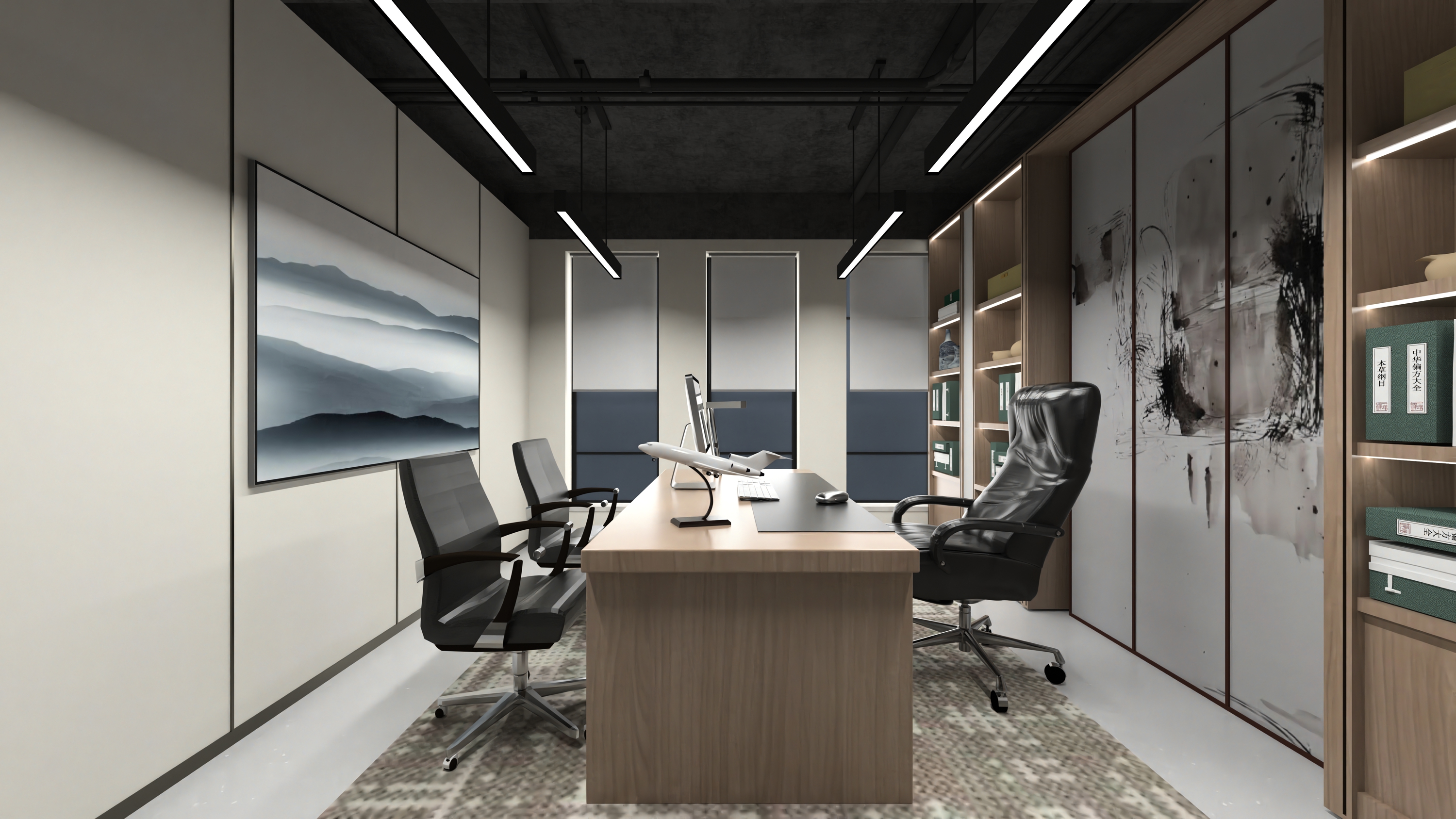 大学生创业中心办公室改造-11