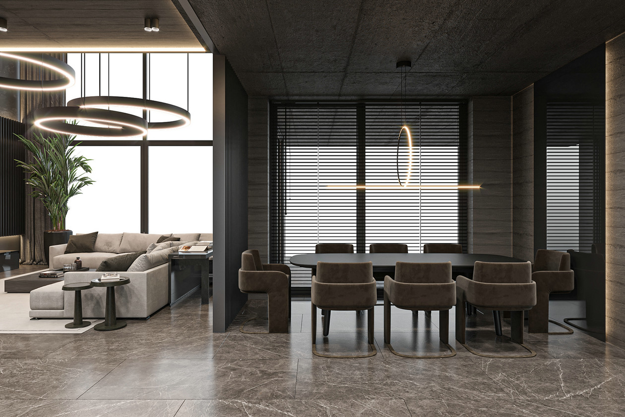 340㎡高级灰别墅设计-4