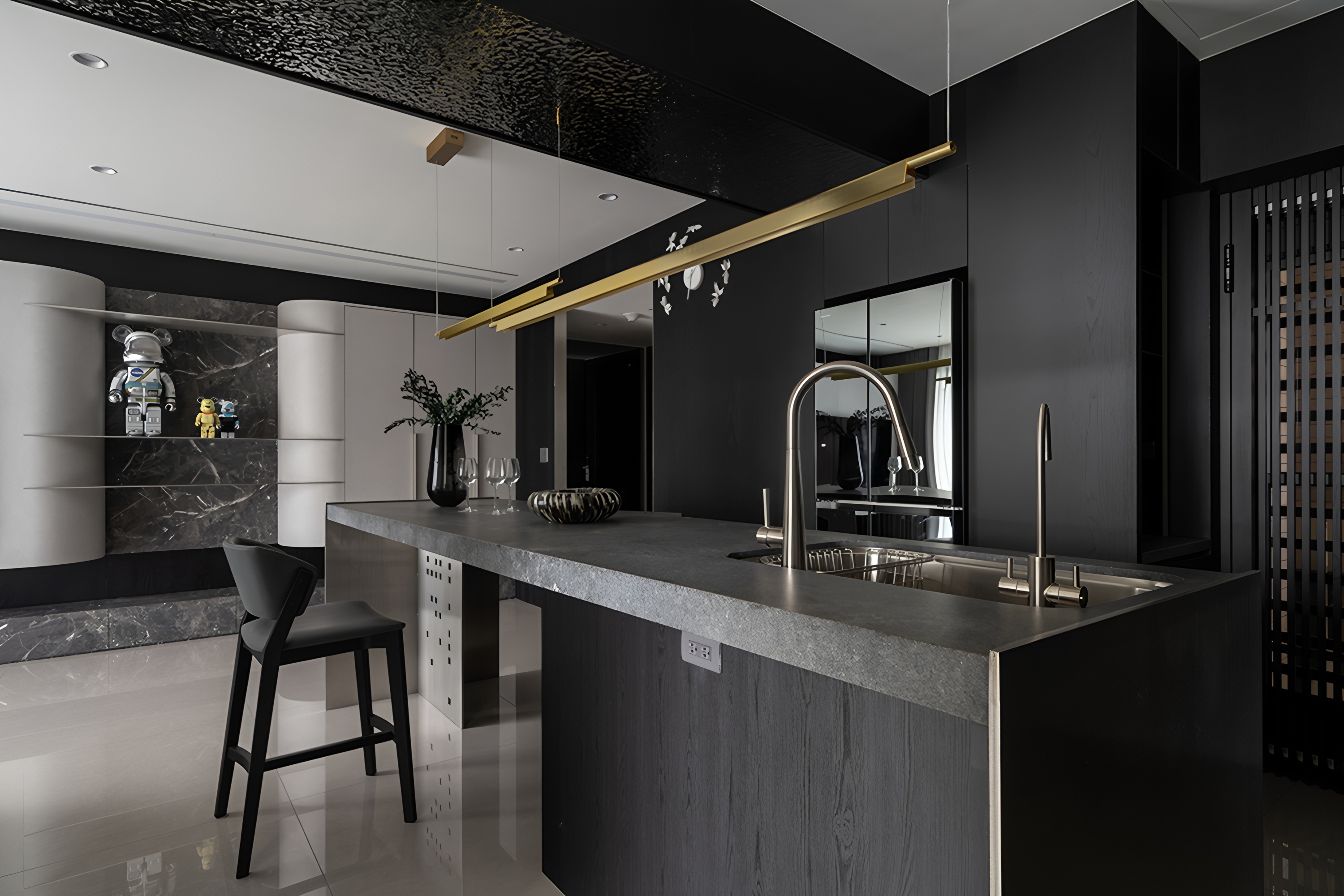 台南33坪灰韵蕴藏金属光住宅设计丨中国台南丨乔治黑羊设计-50