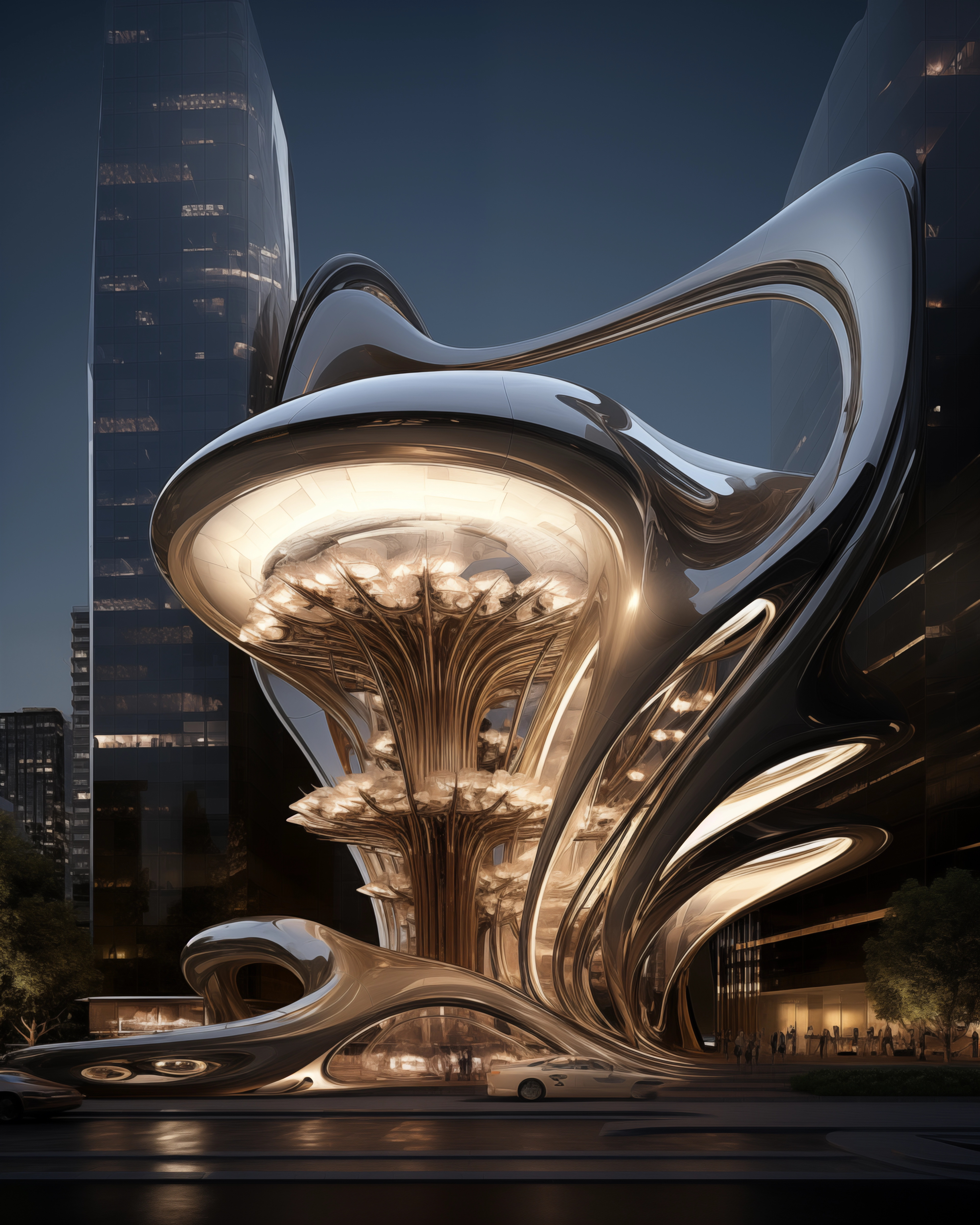 天流×CelestialFlow · 流体化宇宙未来风格建筑-2