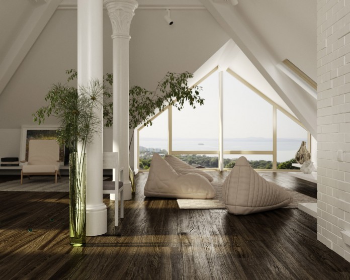 独特坡顶天花板客厅艺术风格设计丨L4 World-5