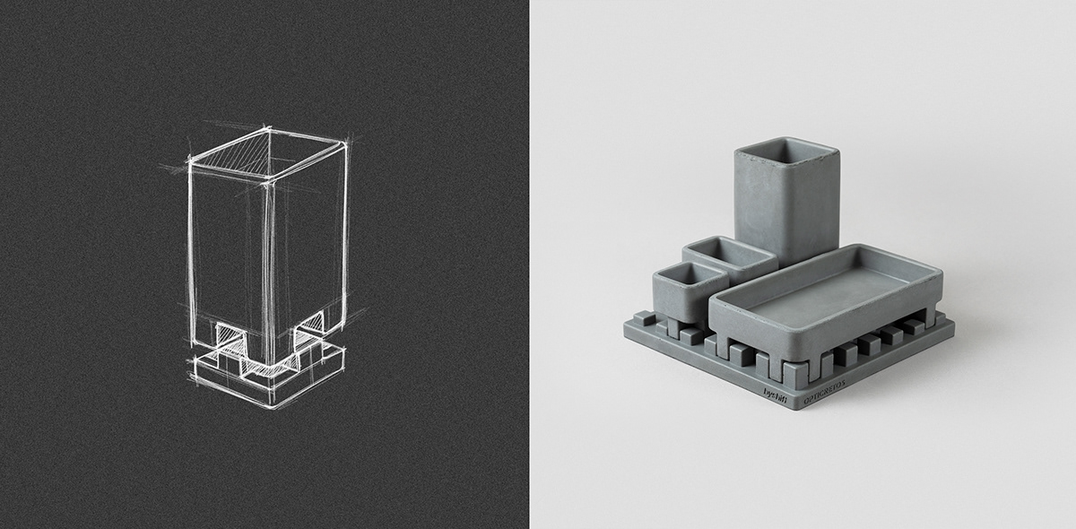 MESH混凝土收纳架丨Shift Studio-17