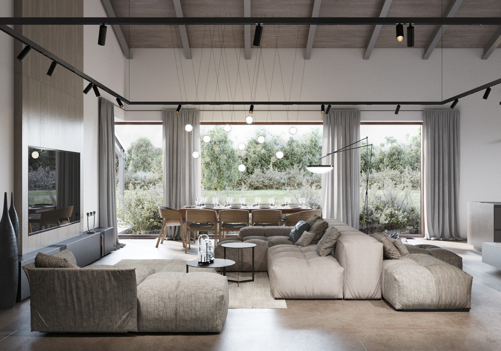 莫斯科中性单色调乡间别墅-4