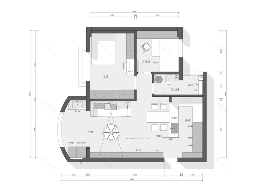 60㎡小户型老房改造丨中国广州丨良琹择木设计-9