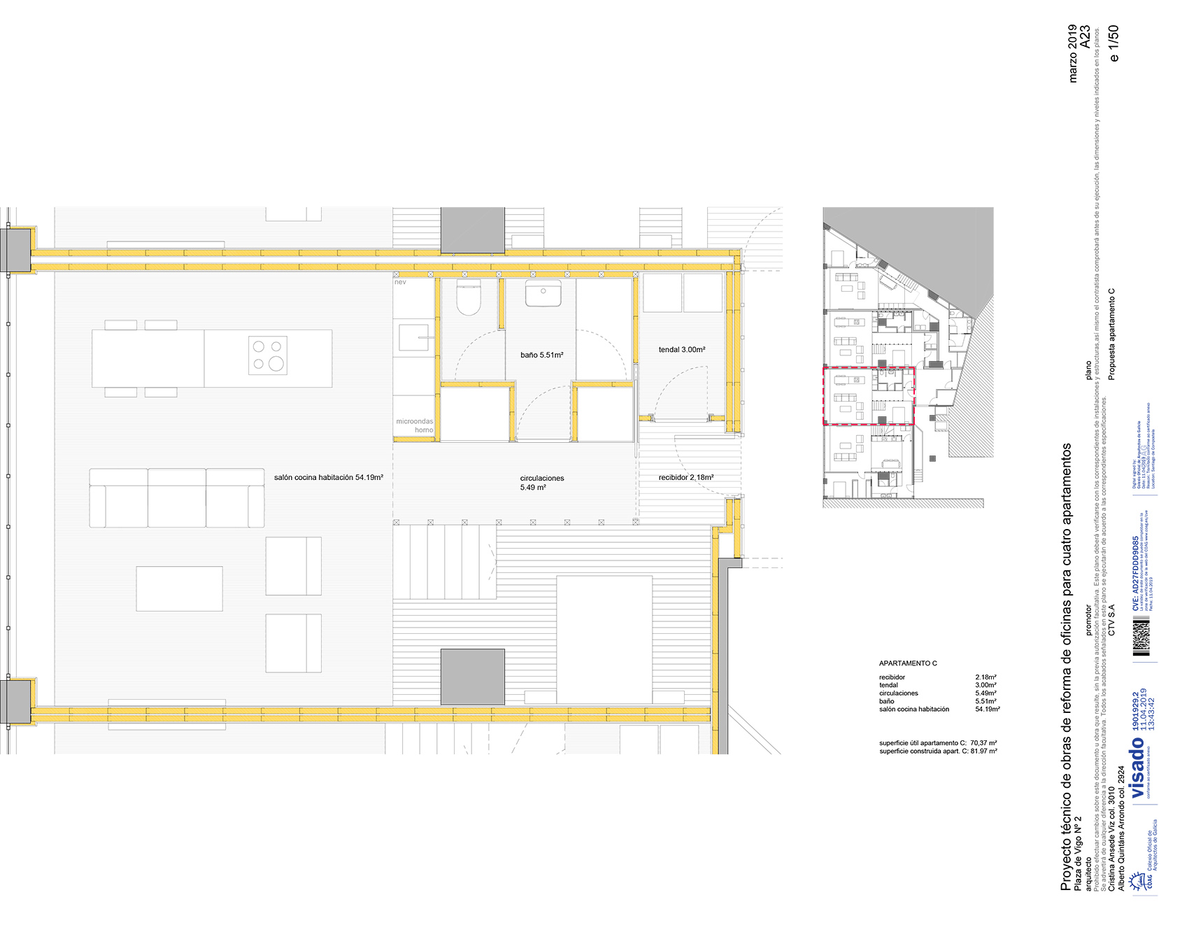 Santiago 公寓单元改造丨西班牙丨ansedequintans arquitectos-63