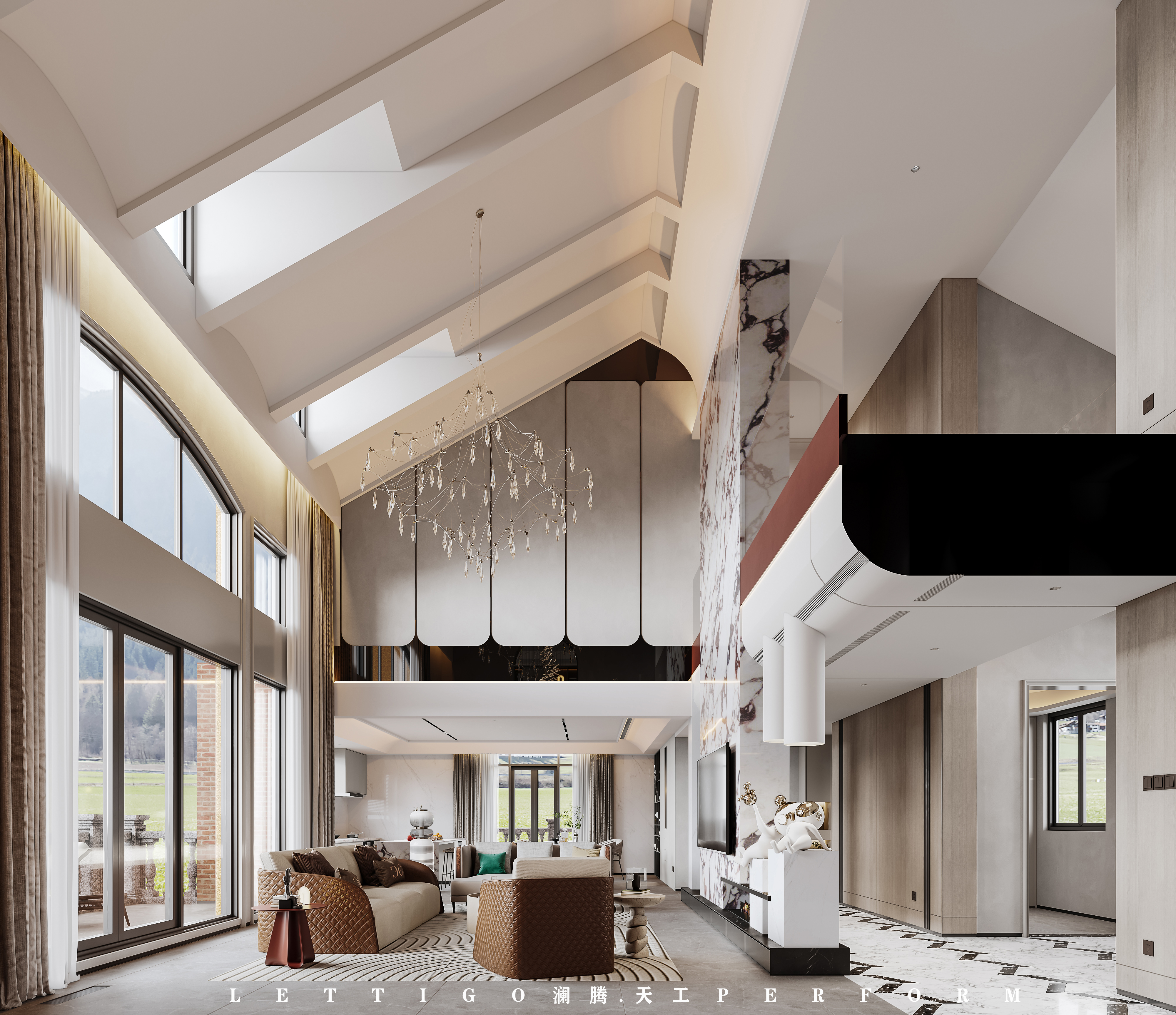 现代别墅|大宅设计|别墅设计|公共空间-3