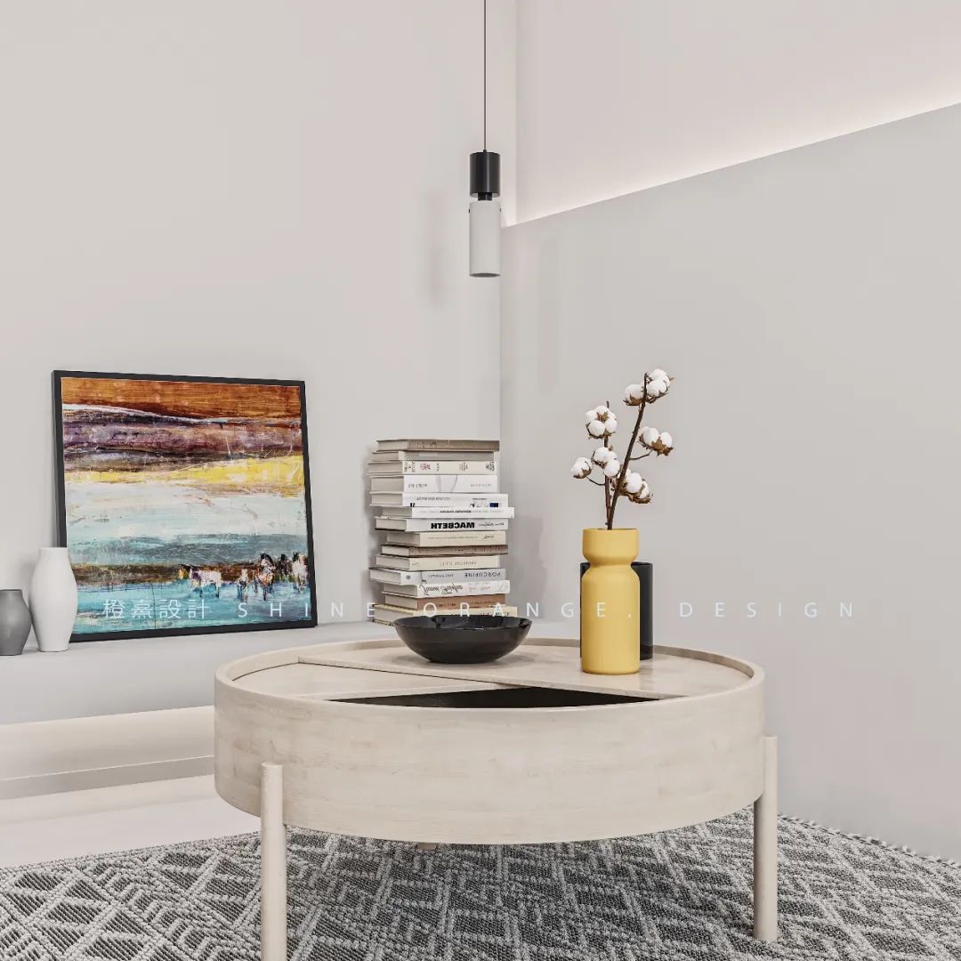 《橙熹设计》现代简约温馨小窝,明亮黄色打造舒适生活空间-26