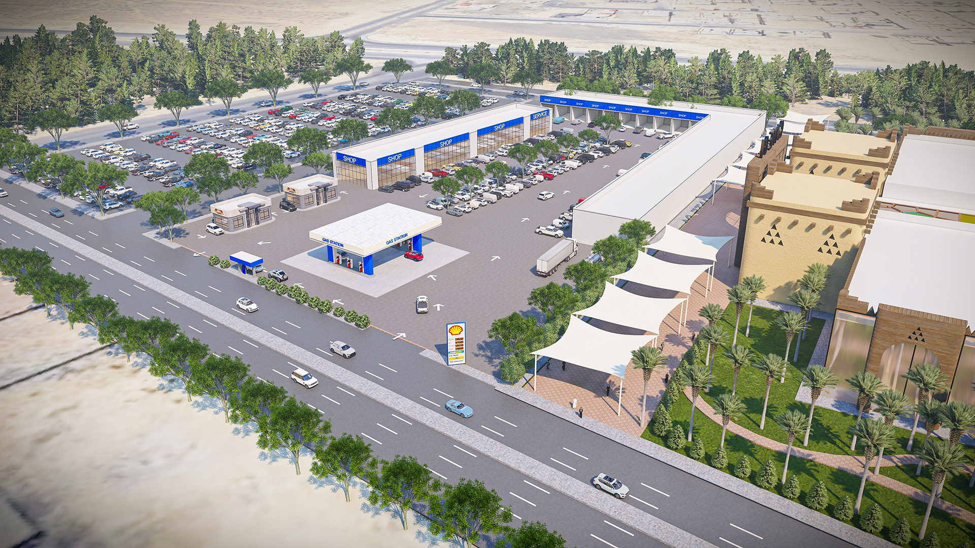 Commercial complex and fuel station project-20
