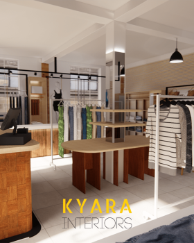 Anastasiya Gushchina丨服装店丨Modern Textile & Denim Shop Interior Design
