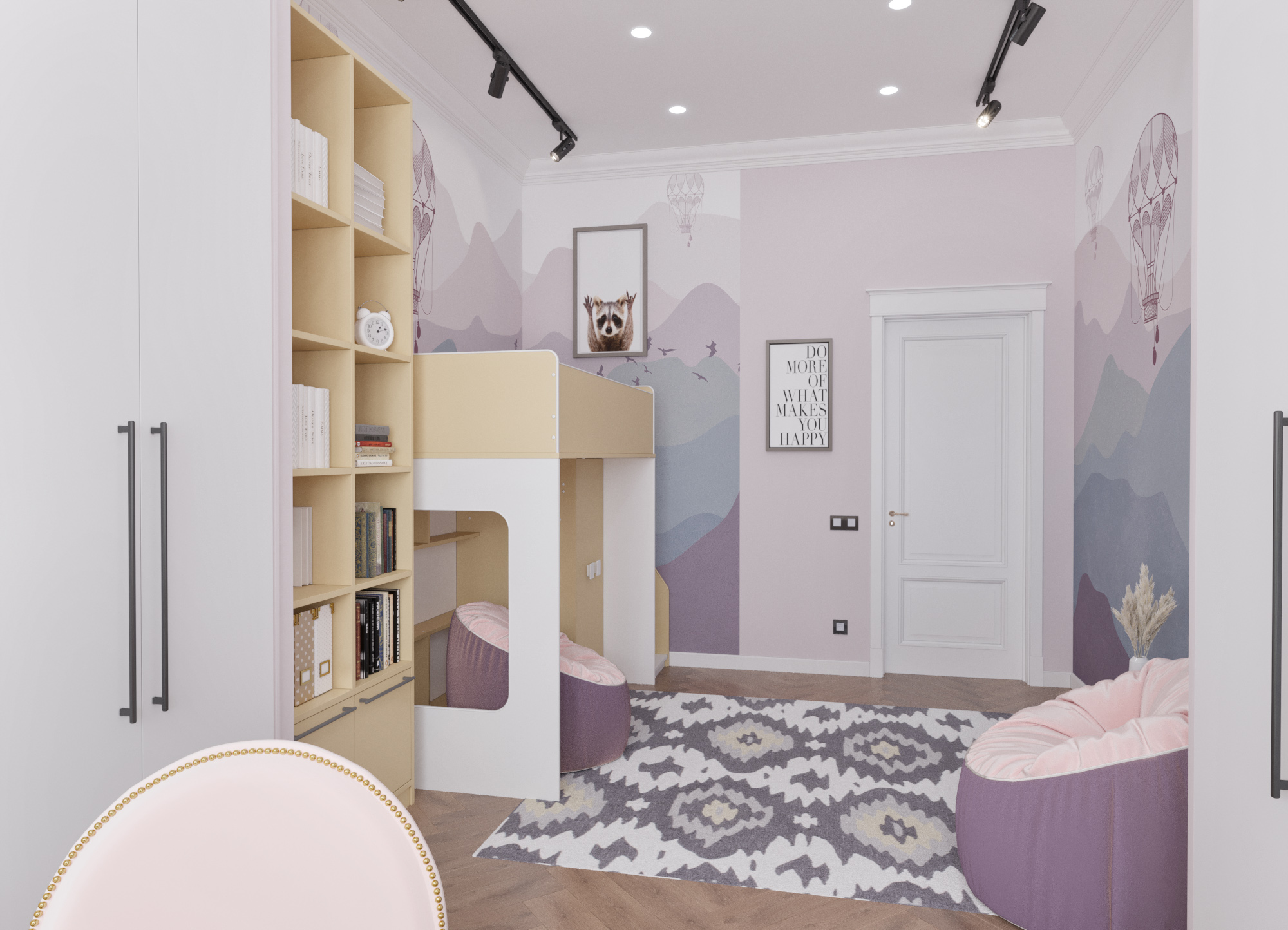 design project of a children's room for a girl-1