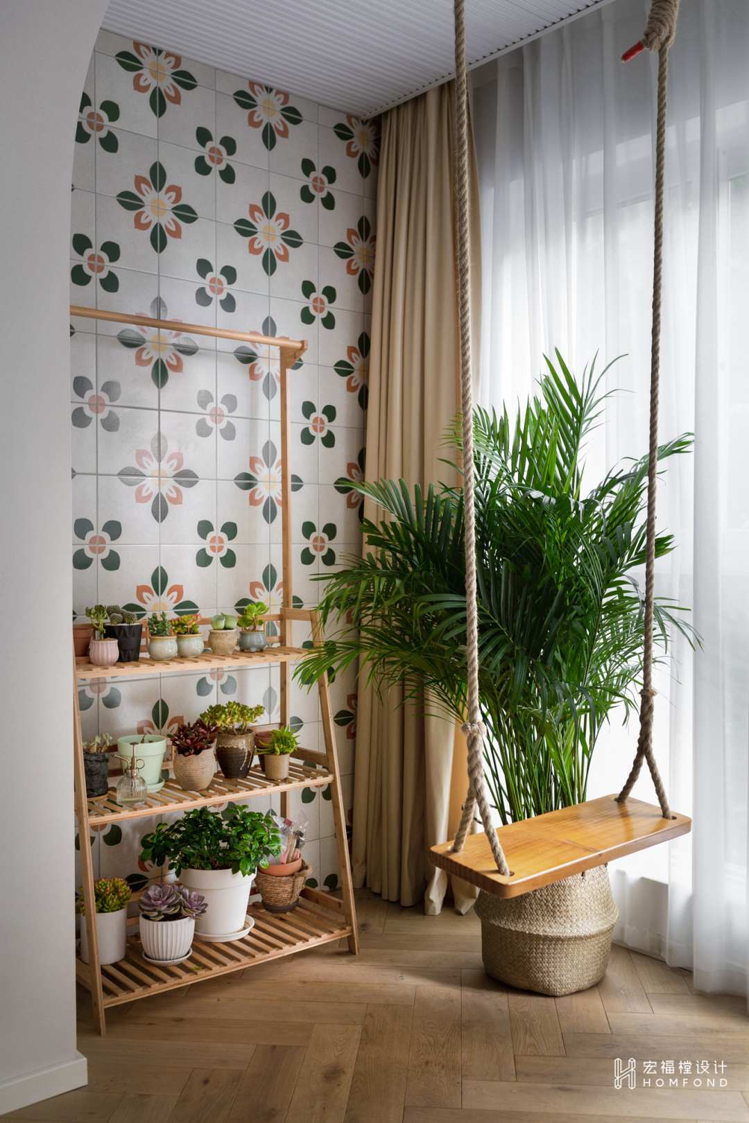 原木+奶茶色，随性自由的治愈空间 | 宏福樘设计-13