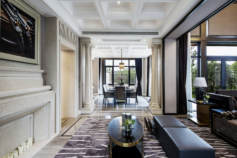 绍兴御香园四期独栋样板房 | 后现代美式奢华的艺术呈现-8
