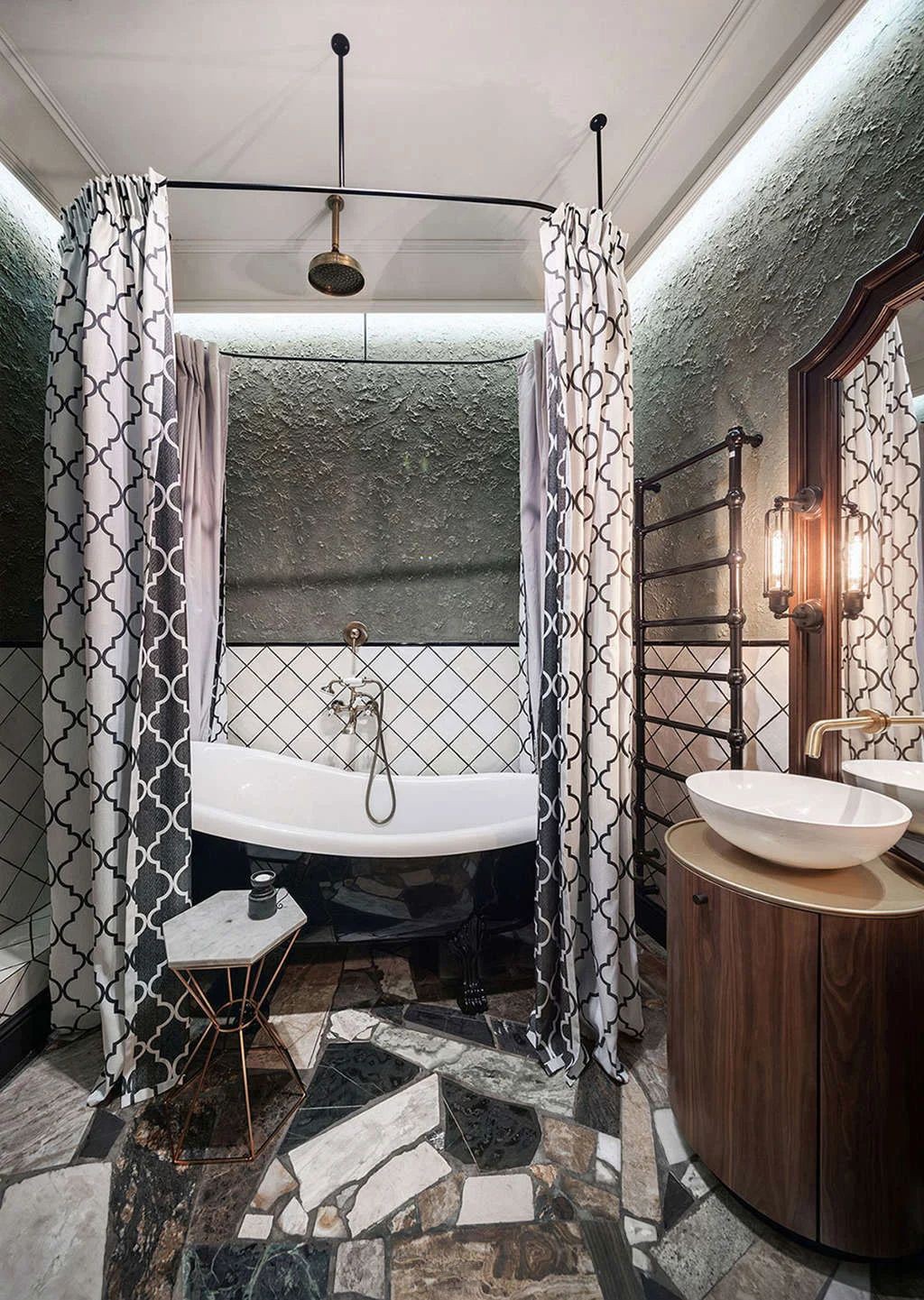 多彩不规则布局公寓，大胆壁纸打造现代时尚空间-22