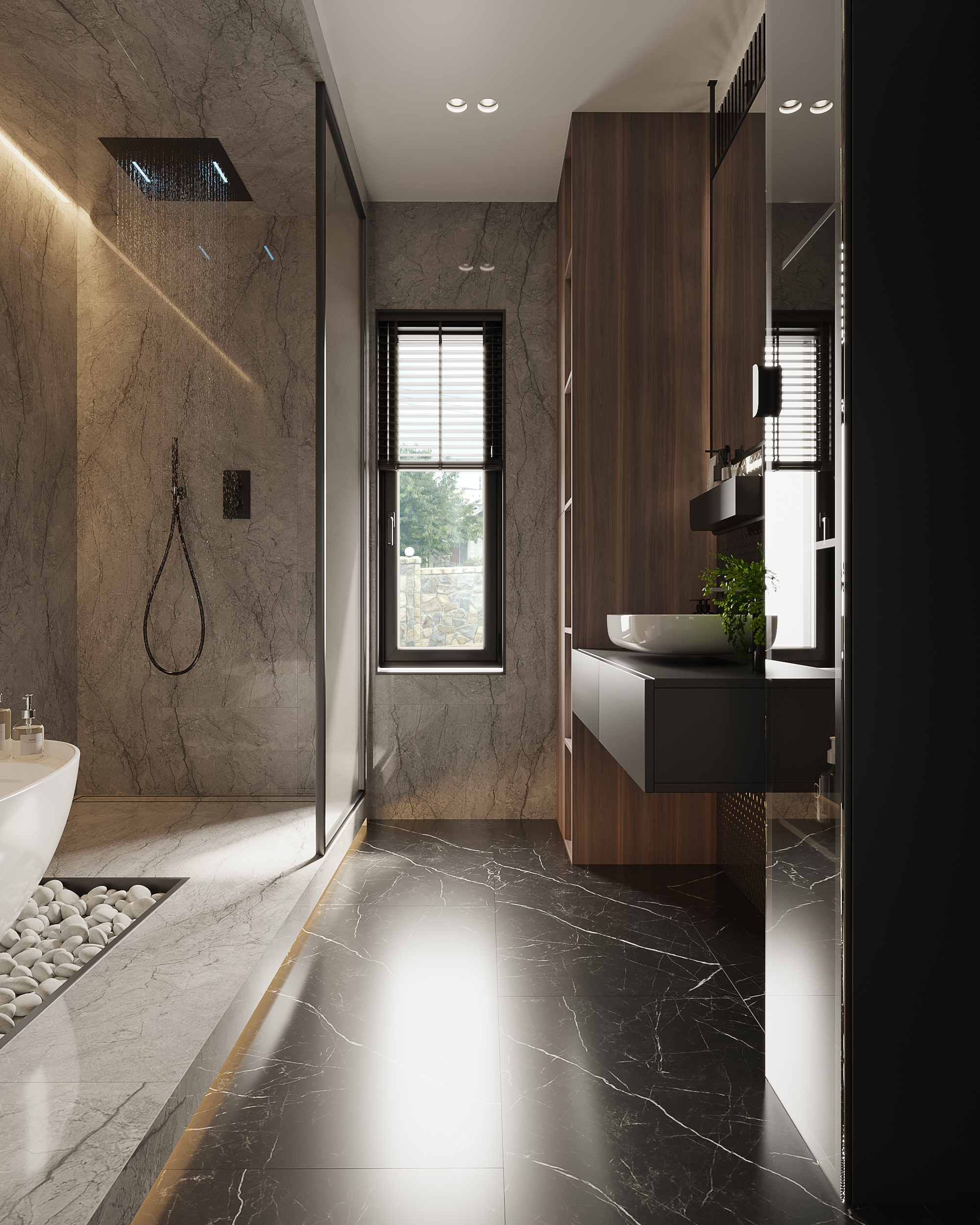 Bathroom design from available materials-5