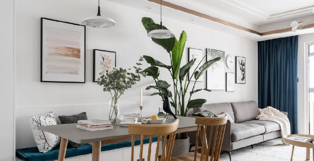 纯净蓝白小北欧,现代简约风典范-0