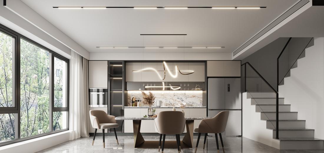 现代轻奢复式住宅设计-3