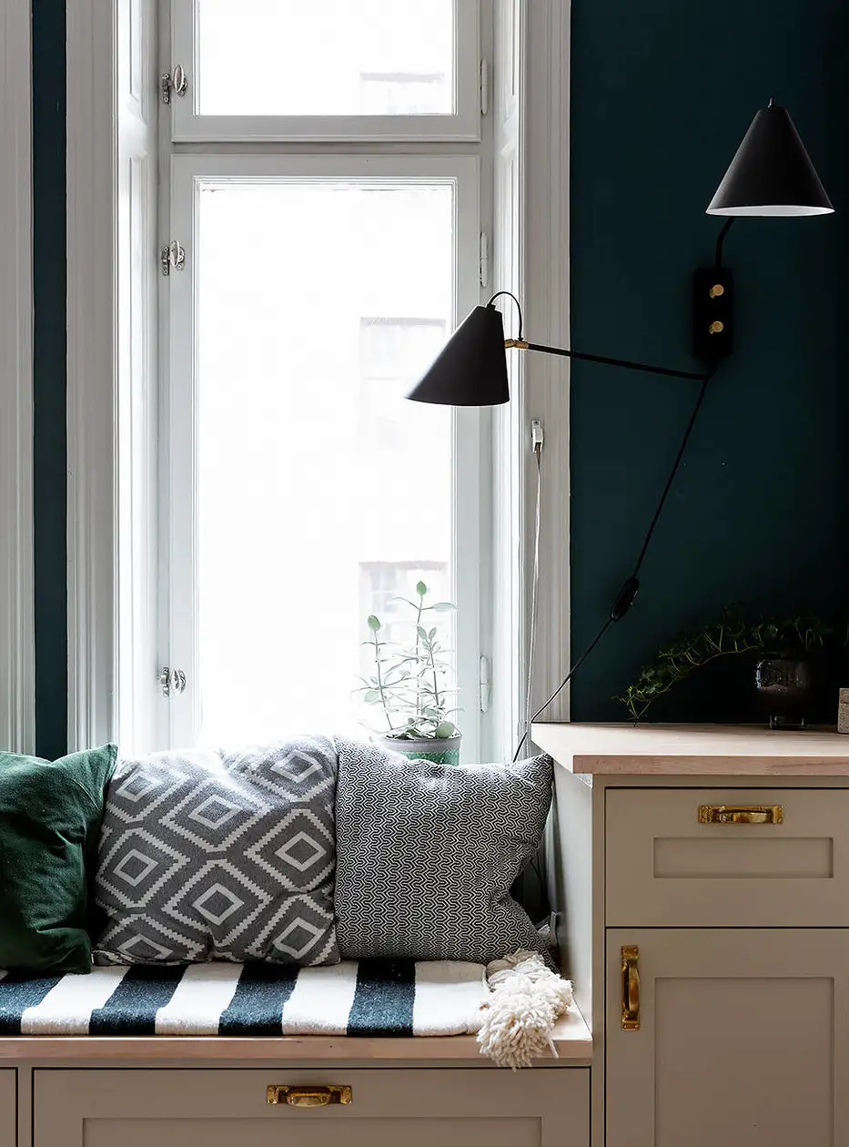 两室公寓的乡村风格厨房设计-9