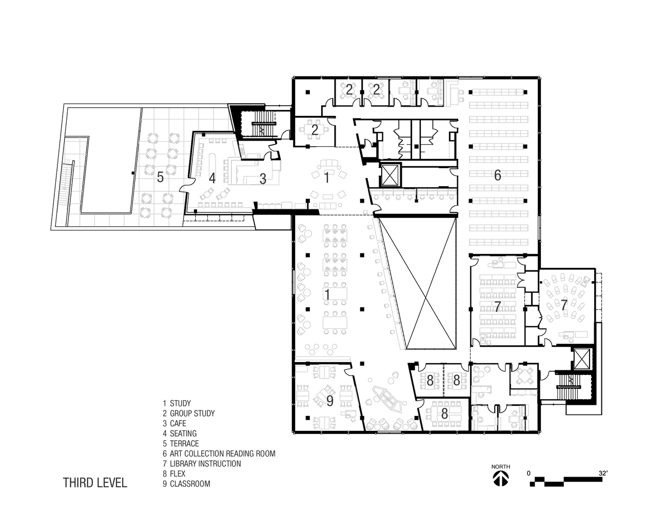 美国科罗拉多大学塔特图书馆扩建-40