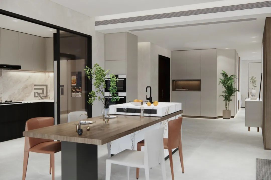 嘉陵江天 · 220㎡天际大平层的阔景设计与生活品味丨中国渝北丨澹然团队,橙色软装-34