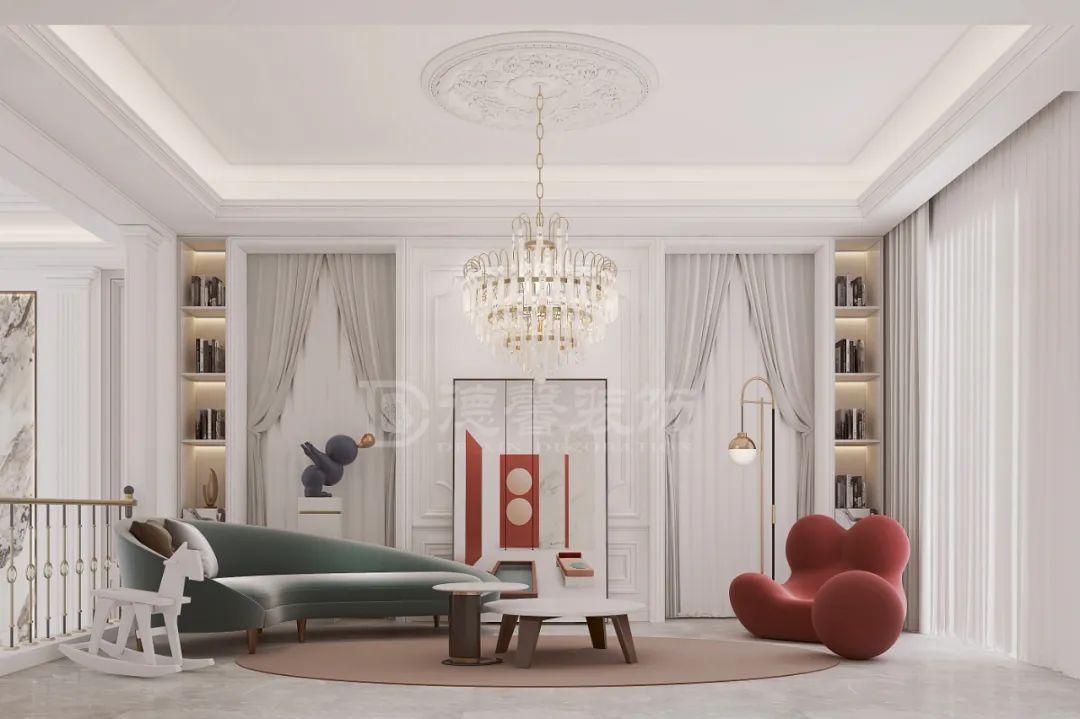 现代法式别墅设计，打造丰富空间层次-53