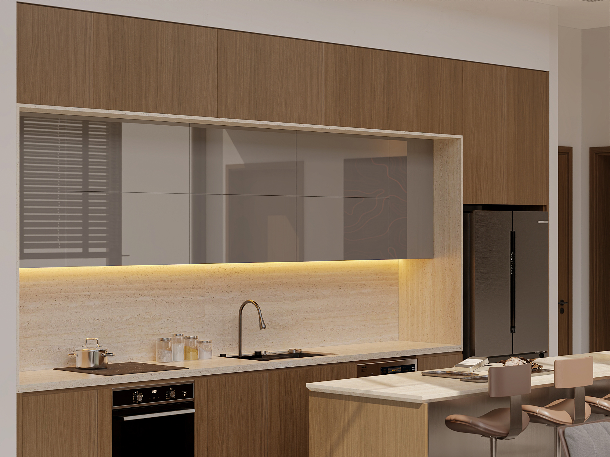 LIVINGROOM & KITCHEN - VILLA DONG XUAN - HA NOI-12