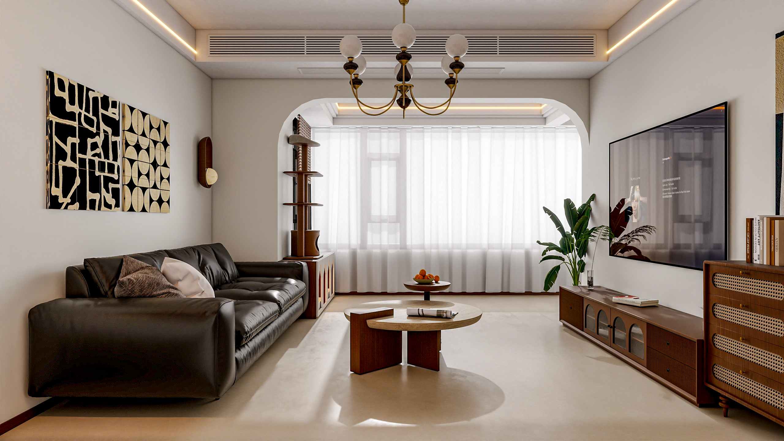 四川成都中海锦江城花涧（109平方中古风三居室）-8