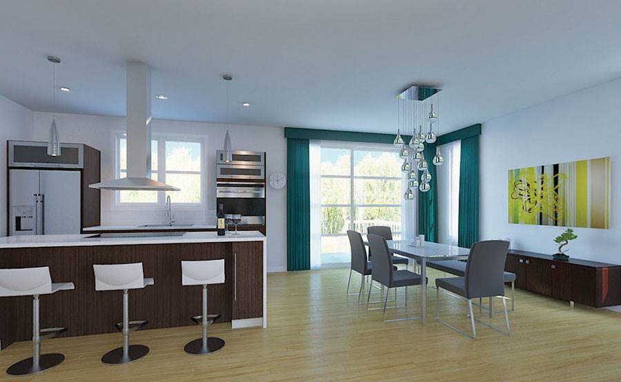 Plan 9838四居室当代住宅方案-8